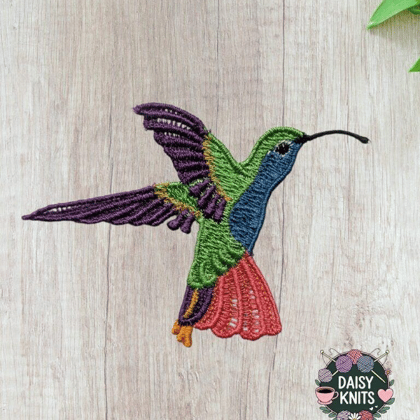 Hummingbird Brooch – Handcrafted Free Standing Lace Design