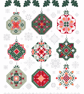 063 - Cross Stitch Christmas Tree Baubles with Holly and Snowflakes Sampler - Image 5