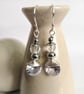 Sparkle earrings, cubic zirconia and quartz - Image 1