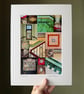‘Tenement’ (rectangular) Glasgow signed square print 30 x 40cm FREE DELIVERY