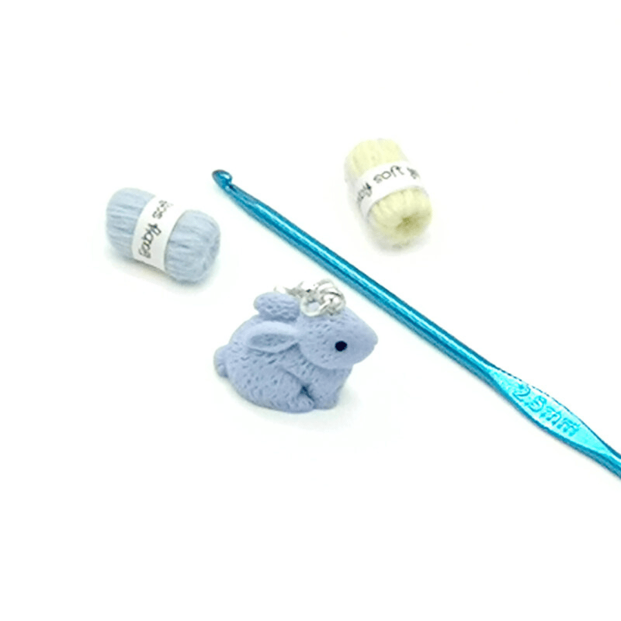 Blue Bunny Stitch Marker