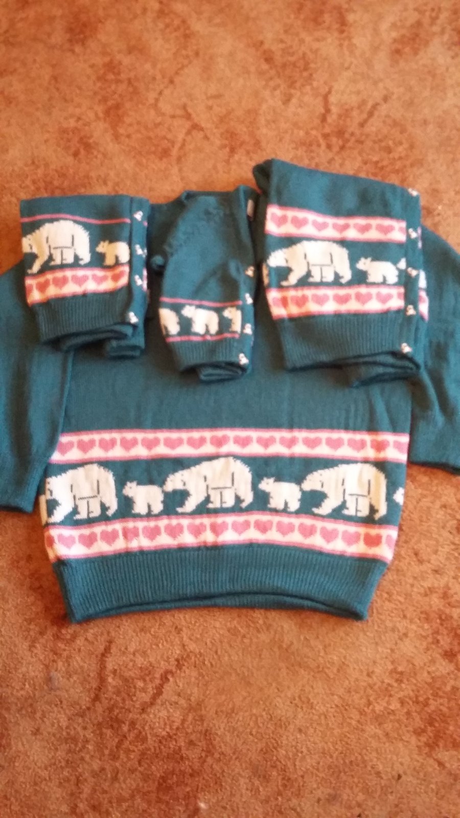 Jumper with Polar Bear design around the bottom