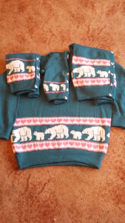 Jumper with Polar Bear design around the bottom