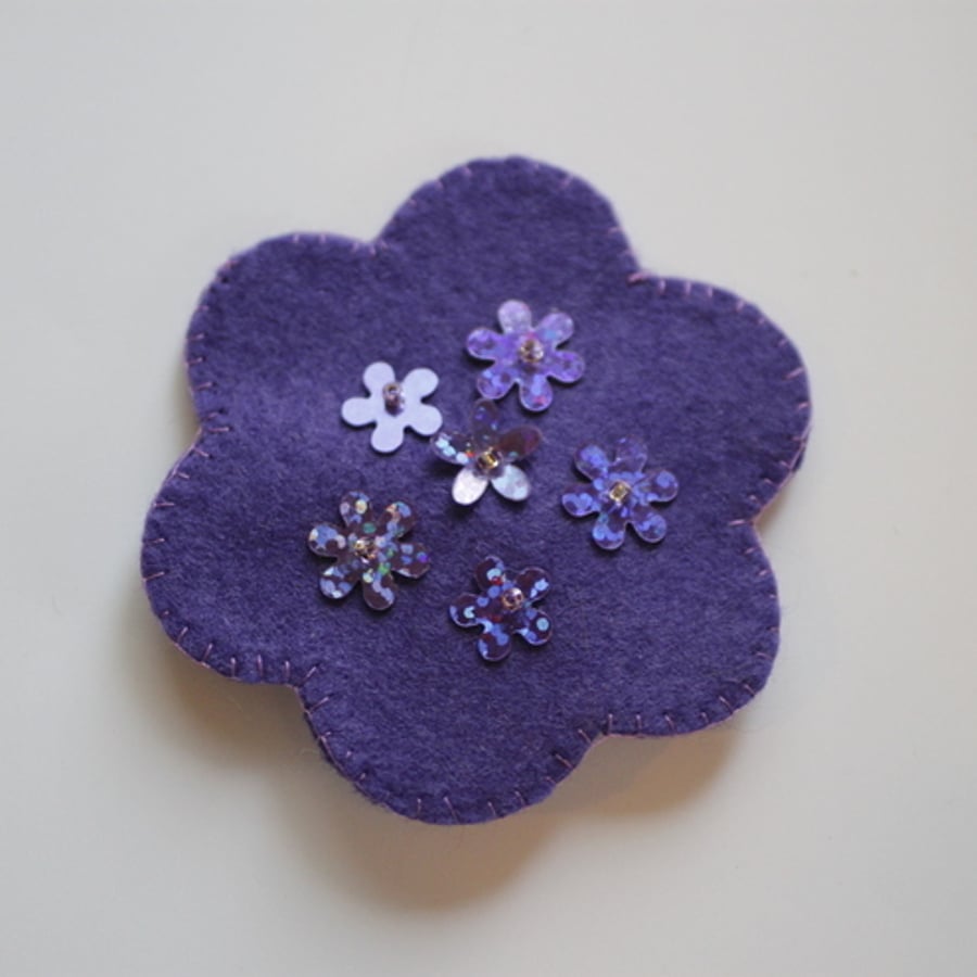 Felt Flower Brooch - CUSTOM LISTING