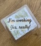 Handmade Bookmark Mini Flashcard Rude Statements Floral Polka Dots Non Verbal