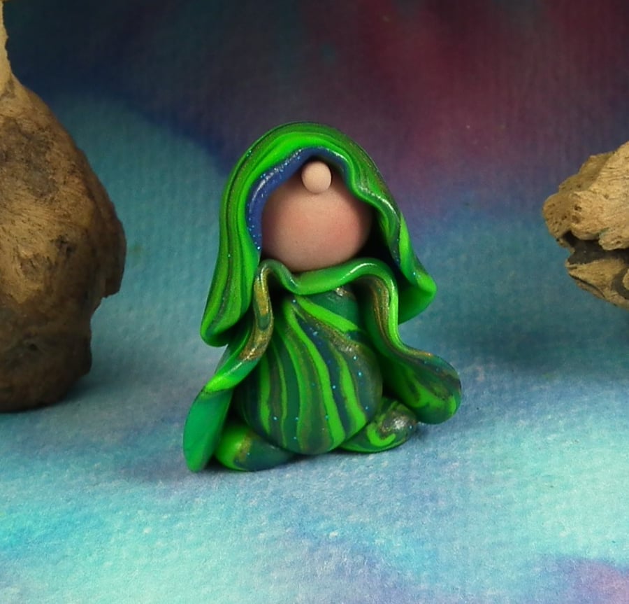 Little-Known-Gnome Master of Stealth OOAK Sculpt by Ann Galvin