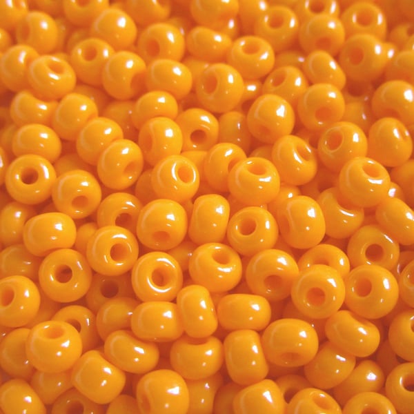Orange Seed Beads 4mm