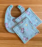 Newborn Baby Boxed Gift Set-Bib & Matching Baby Wipes Bib-Unicorn Design-BGS17