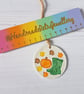 Pumpkin and wellies hanging decoration, one supplied - Image 4