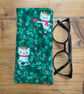 Christmas Cats Quilted Fabric Glasses Case