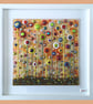 HANDMADE FUSED GLASS 'IN THE GARDEN' PICTURE.