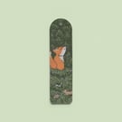 Cozy fox wooden bookmark