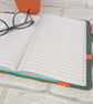 A5 book reuseable fabric book cover, student gift, reusable book cover, worldmap - Image 4