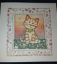 Quirky art handrawn set of 5 beautiful handmade whimsical cute cat blank cards - Image 5