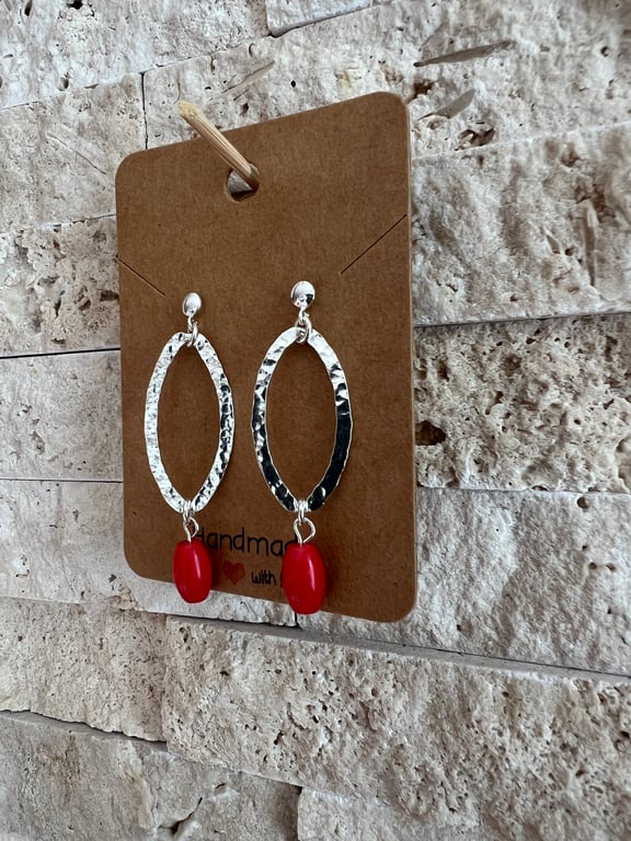 Chain link drop stud earrings 