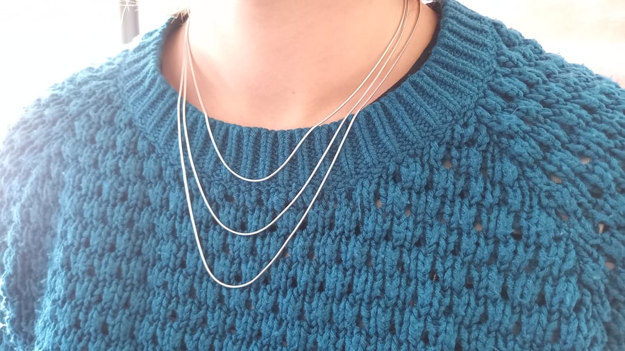 Sterling Silver Snake Chain Necklace, 16",18" & 20"