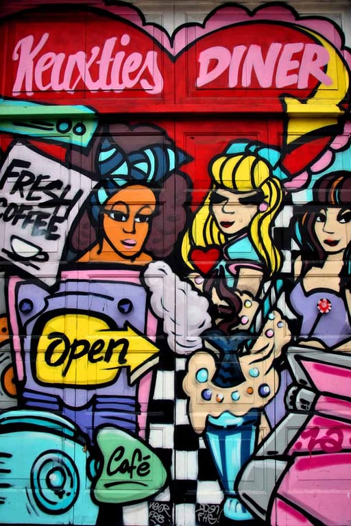 Street Art Graffiti Mural Digbeth Birmingham UK Photograph Print