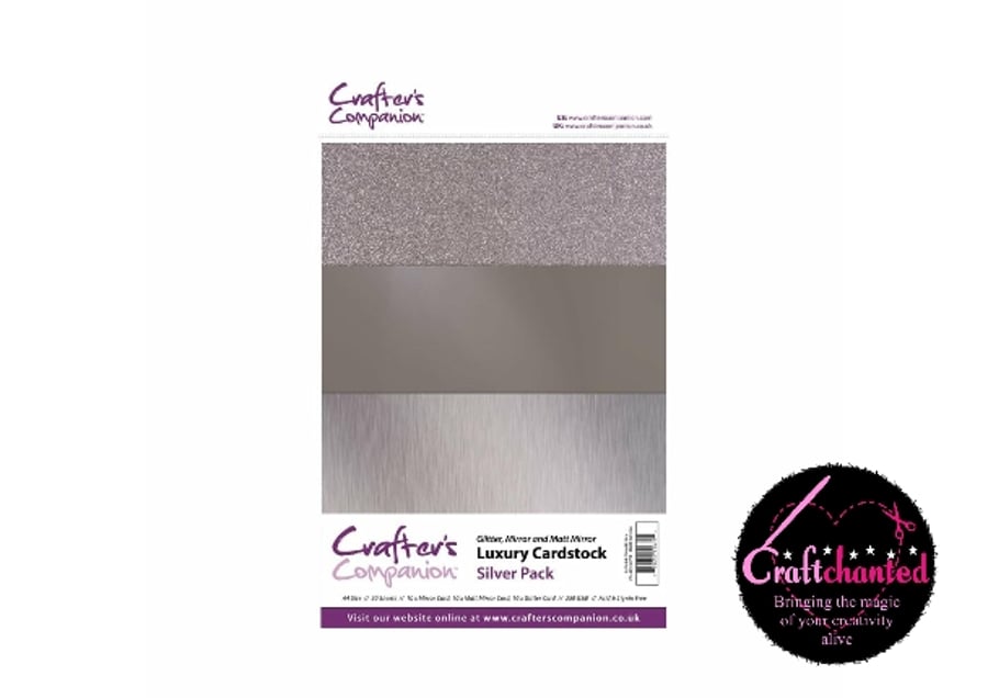 Crafter's Companion - Luxury Cardstock Pack - Silver - A4 - 250gsm - 30 Sheets