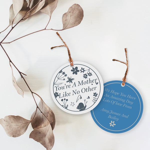You're A Mother Like No Other Car Hanging Ornament, Personalised Reverse, Mum