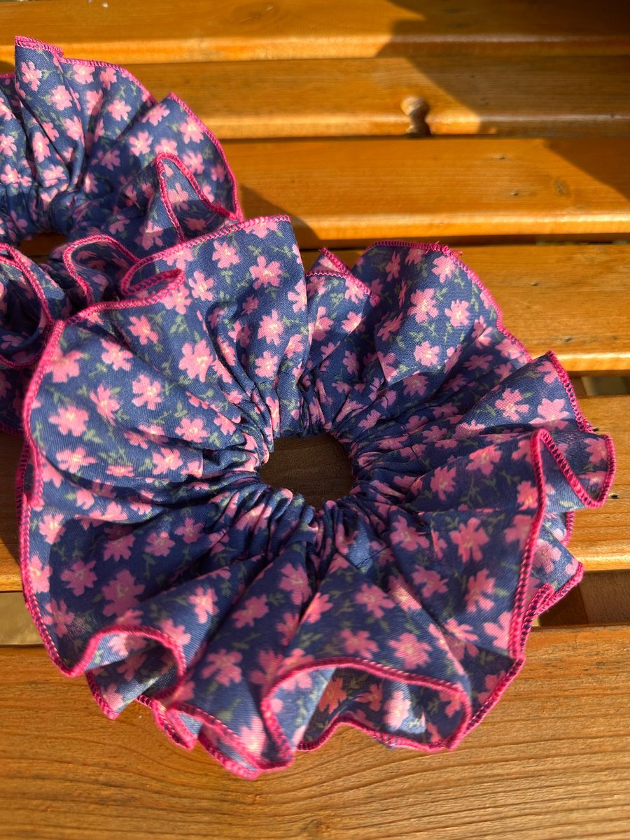 Frill Scrunchies, Ruffle Scrunchies, XXL Scrunchies, Ditsy Floral Scrunchies
