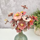Handmade Ceramic Flower - Pretty Pink, Birthday, Anniversary, Thank You Gift