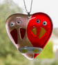 Lovebirds - Lilac and Red Fused Glass - 6174 - Image 1