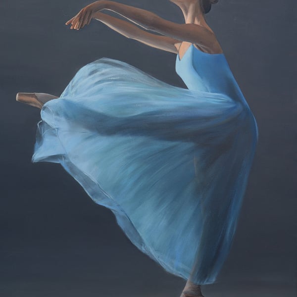 Movement II, portrait of a Dancer, Ballet, Ballerina, Painting Original, Oil on 