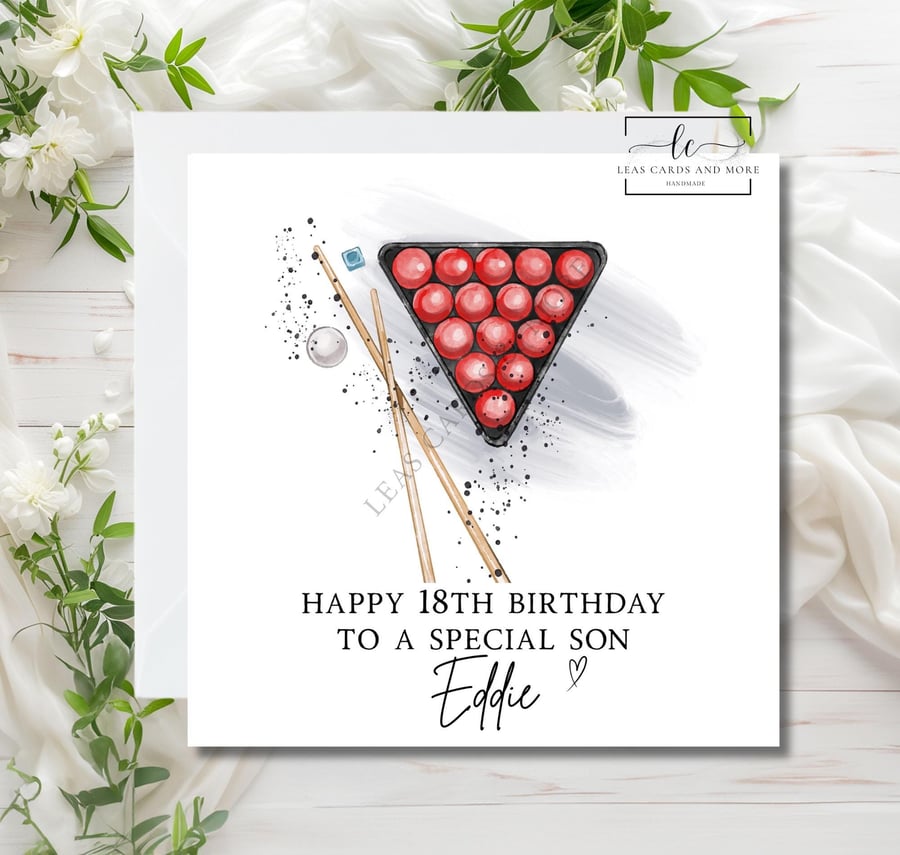 Handmade Pool Happy Birthday Card - Folksy
