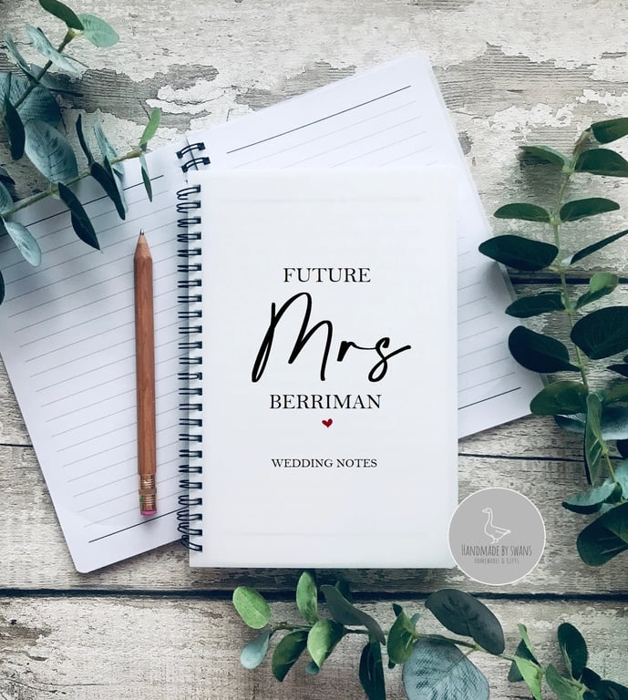 Bride to be Notebook, wedding notebook, gift for bride, engagement gift, wedding