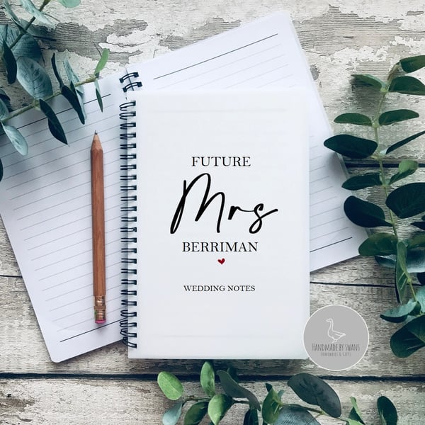Bride to be Notebook, wedding notebook, gift for bride, engagement gift, wedding