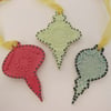 Bejewelled Baubles ceramic Christmas decorations set of three