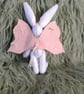 Magical Winter Fairy Hare, hand sewn jointed collectable heirloom for Christmas. - Image 6
