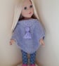 KNITTING PATTERN PDF Parma Violet Poncho for Doll - Image 4