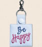 Be Happy Keyring - Positive Embroidered Bag Charm - Image 4