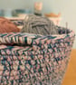 Summer seconds - Crochet project bag in blue, teal and purple yarns - Image 3