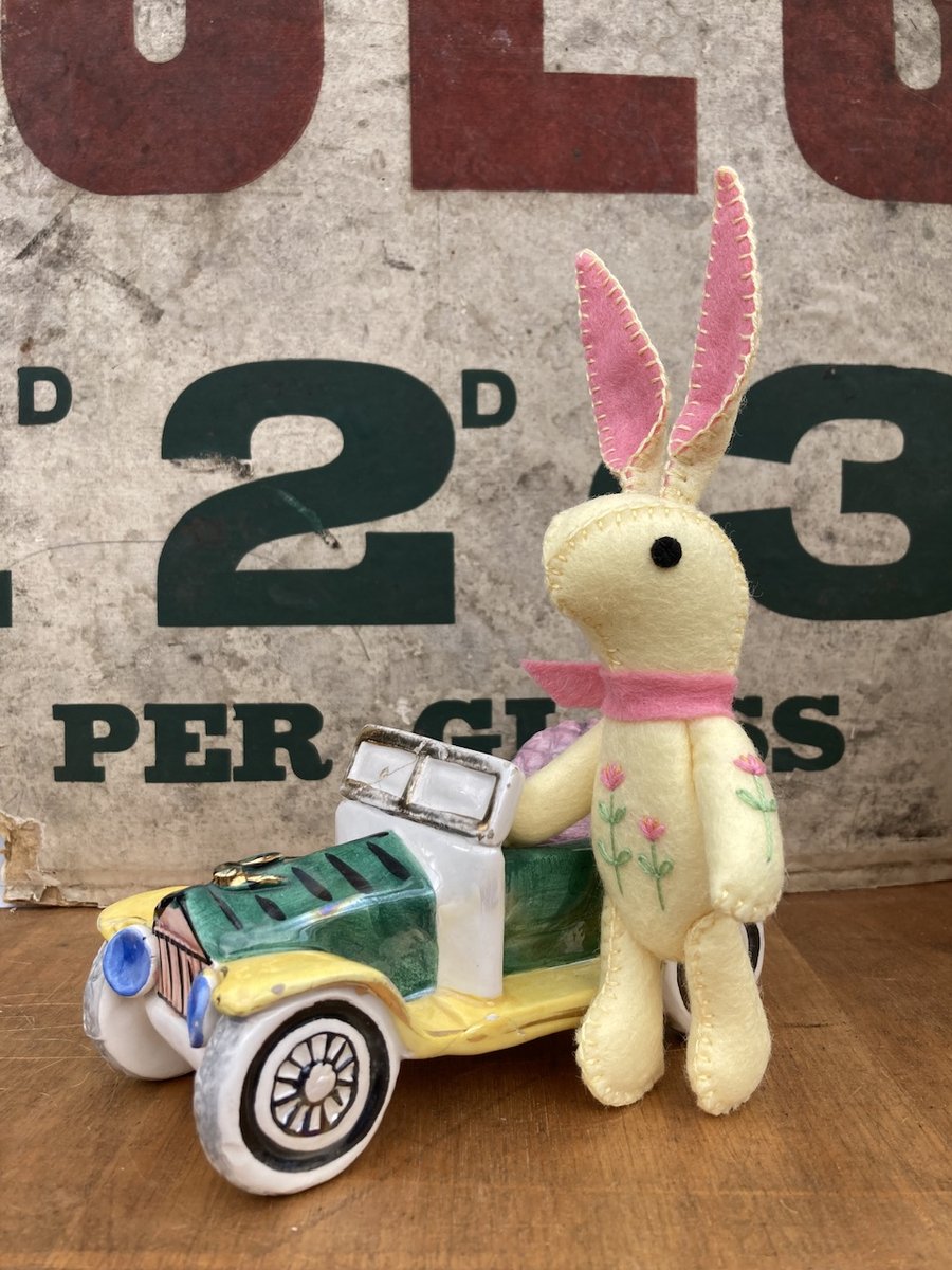 Lemon Bunny The Little Hand Embroidered Felt Rabbit  