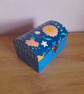 Handmade Colorful Wooden Box: Floral Jewelry Storage - Image 1