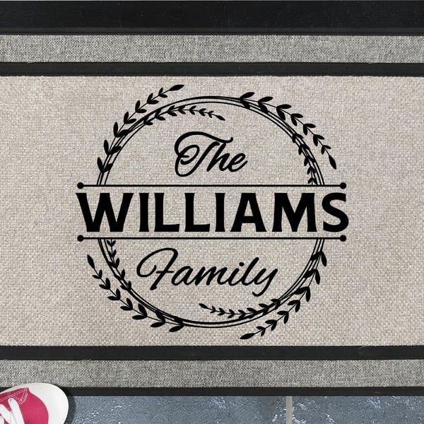 Personalised Surname Door Mat - Customised Family Name Doormat - All Weather 