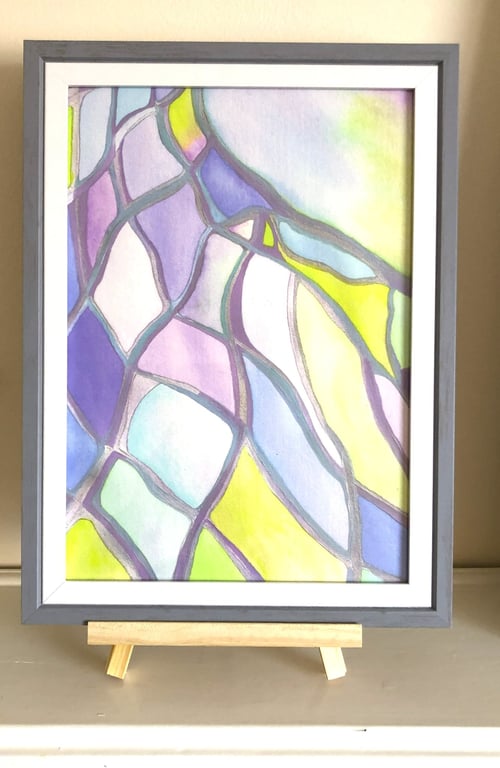Framed print. A4 size print in frame. From my original painting titled 'Network'