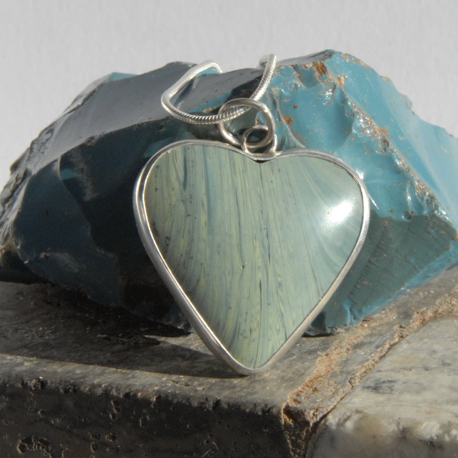 Welsh blue heart pendant