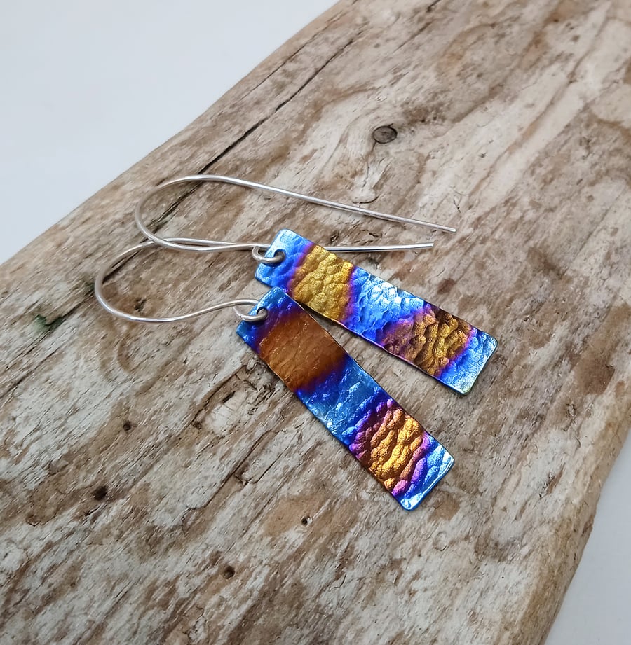  Coloured Titanium Earrings - UK Free Post