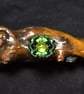 Green Glass Adjustable Ring