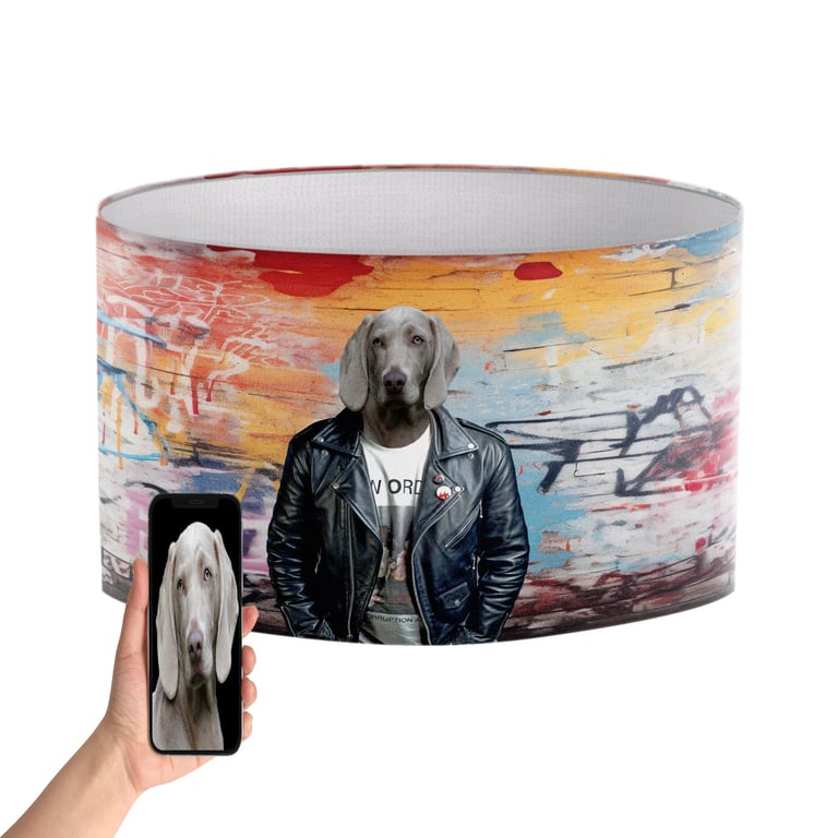 Personalised Lampshade - Photo Lamp shade - pet portrait 