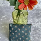 ECO COTTON FOLD AWAY POCKET SHOPPING BAG REUSABLE GIFT in DENIM BLUE