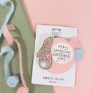 Pink Peter Rabbit bunny birthday rosette