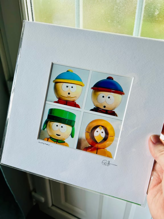 SOUTH PARK - mounted minifigure character print - ready for framing