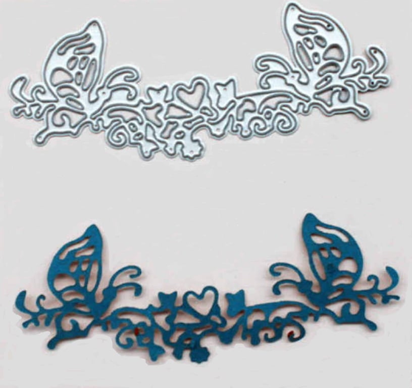 NEW 'Delicate Butterfly Heart Edge' Craft Cutting Die