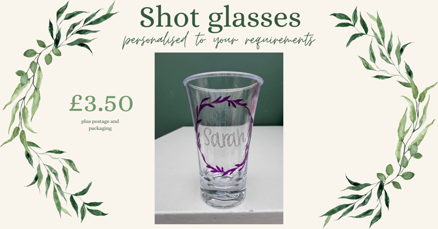Personalised Shot glasses (acrylic)