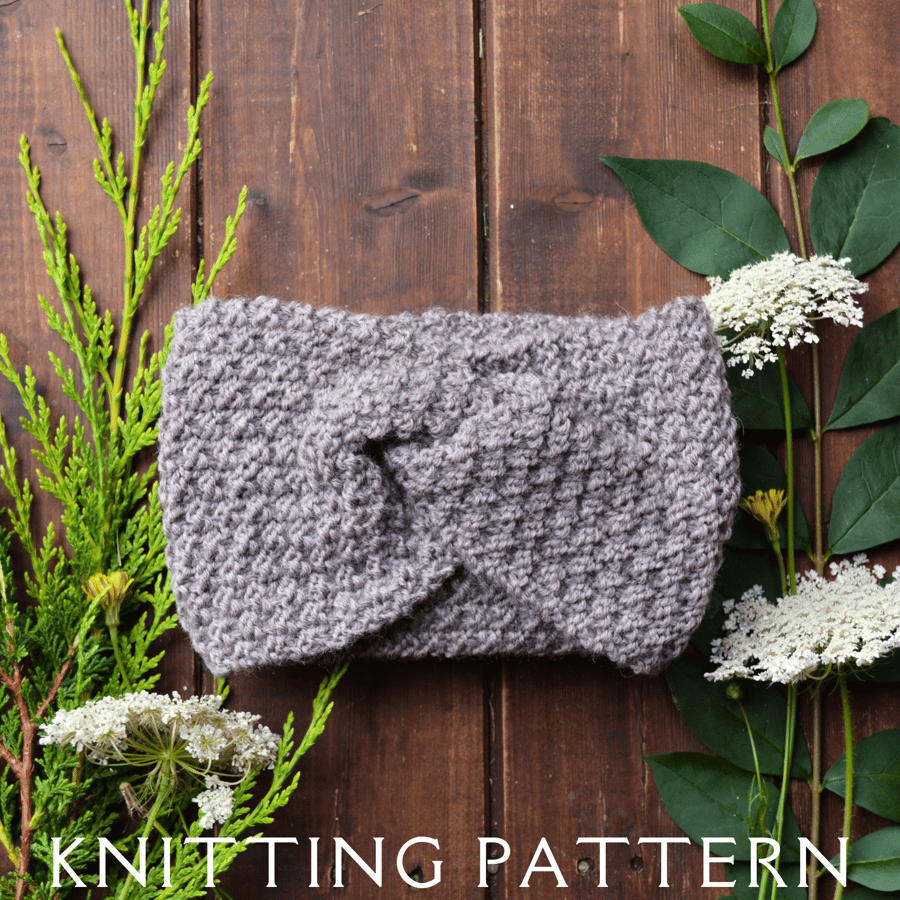 The Callie Headband Knitting Pattern PDF To Print & Knit Yourself