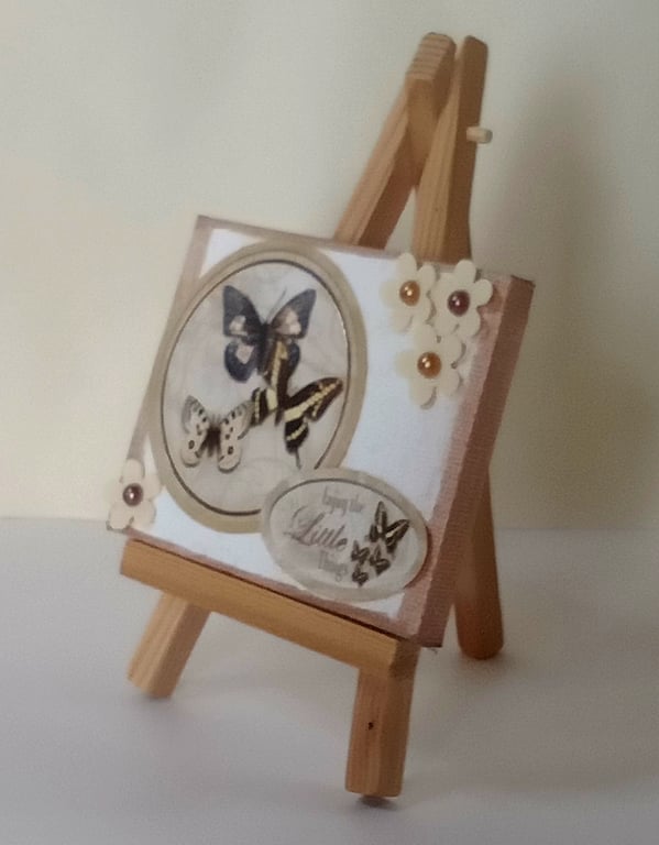 Mixed media canvas art, Enjoy The Little Things 